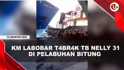 [Video] Terlibat Insiden, KM Labobar Tabrak TB Nelly 31 di Pelabuhan Bitung