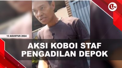 [VIDEO] Tak Terima Ditegur, Staf Pengadilan Todong Pistol ke Warga