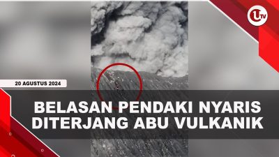 [VIDEO] Mencekam, Belasan Pendaki Berlarian Saat Kawah Gunung Erupsi