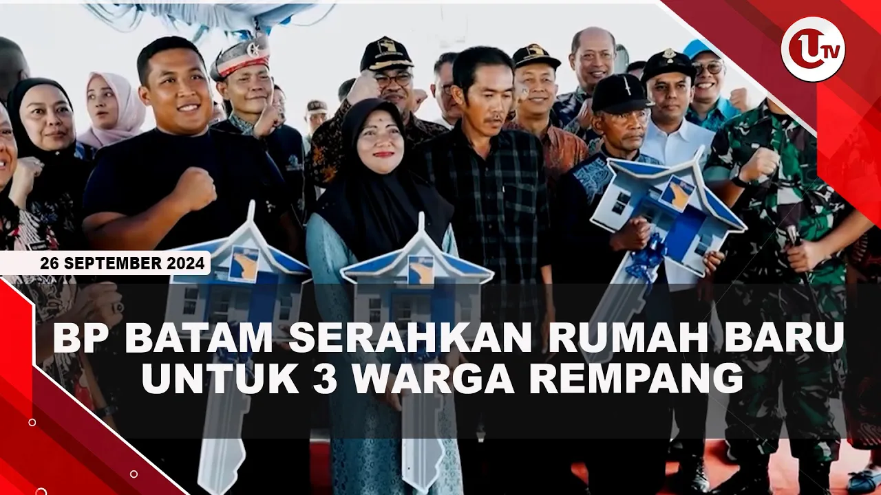BP Batam Serahkan Rumah Baru Untuk 3 Warga Rempang