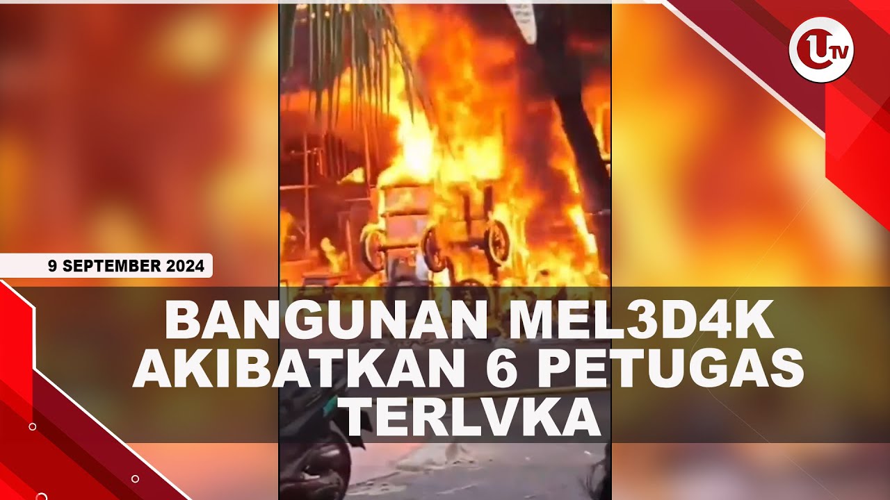Bangunan Terbakar Tiba-Tiba Meledak Saat Dipadamkan