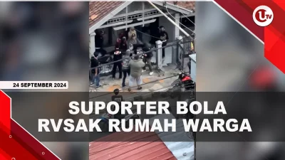 [VIDEO] Suporter Bola Rusak Pagar Warga, 13 Orang Diamankan