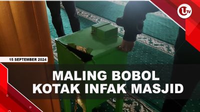 [VIDEO] Terekam CCTV, Aksi 2 Maling Bobol Kotak Infak Masjid