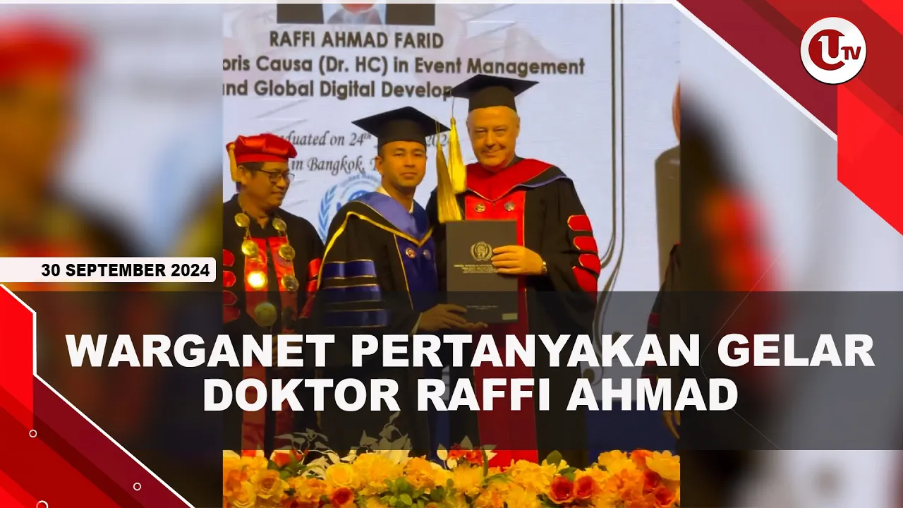Tak Pernah Kuliah, Raffi Ahmad Terima Gelar Doktor Terhormat