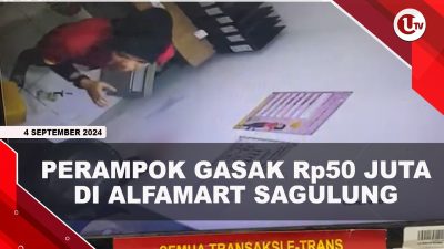 [VIDEO] Perampok Ancam Karyawan Alfamart Hingga Gasak Rp50 Juta