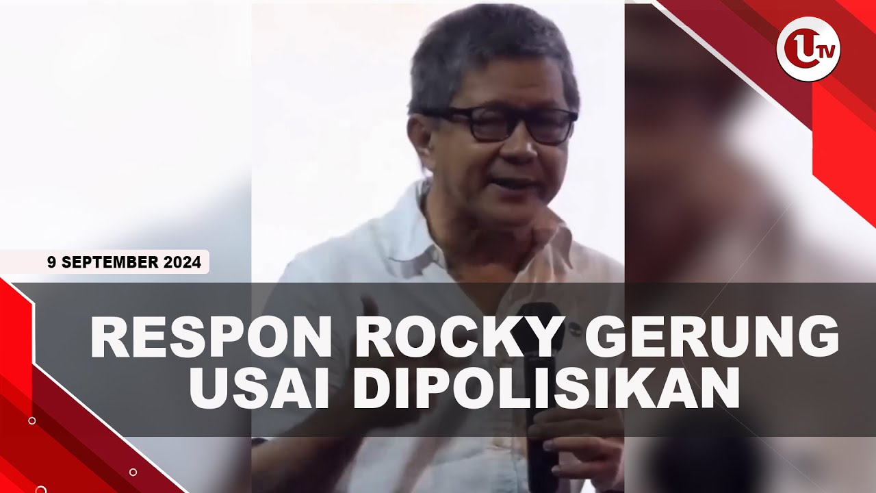 Rocky Gerung Dipolisikan Sebut Gibran Terima Uang Dari Para Menteri