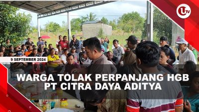 [VIDEO] Warga Kampung Nusantara Tolak Perpanjangan HGB PT Citra Daya Aditya