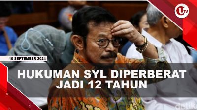 [VIDEO] Hakim Pengadilan Tinggi Tambah Hukuman SYL Jadi 12 Tahun