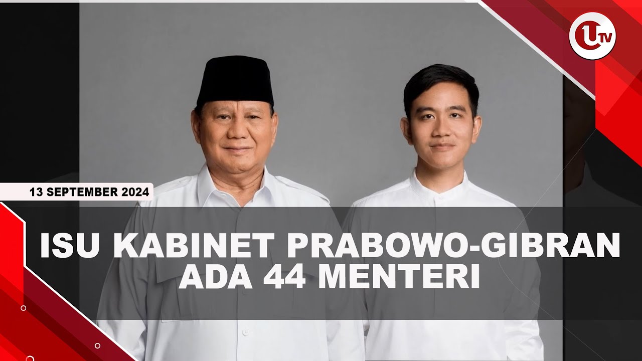 Kabinet Prabowo-Gibran Diisukan Bertambah Jadi 44 Menteri