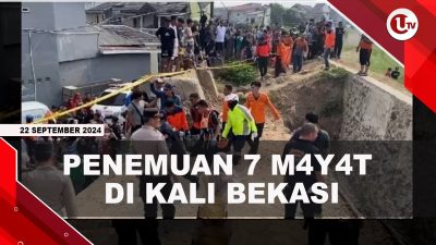 [VIDEO] 7 Mayat Pria Ditemukan Mengapung di Kali Bekasi