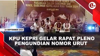 [VIDEO] KPU Kepri Gelar Rapat Pleno Pengundian Nomor Urut