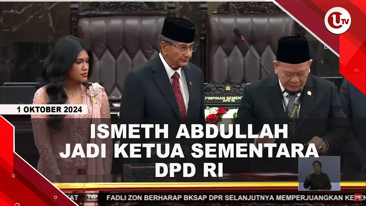 Ismeth Abdullah Dan Larasati Moriska Jadi Pimpinan Sementara DPR RI