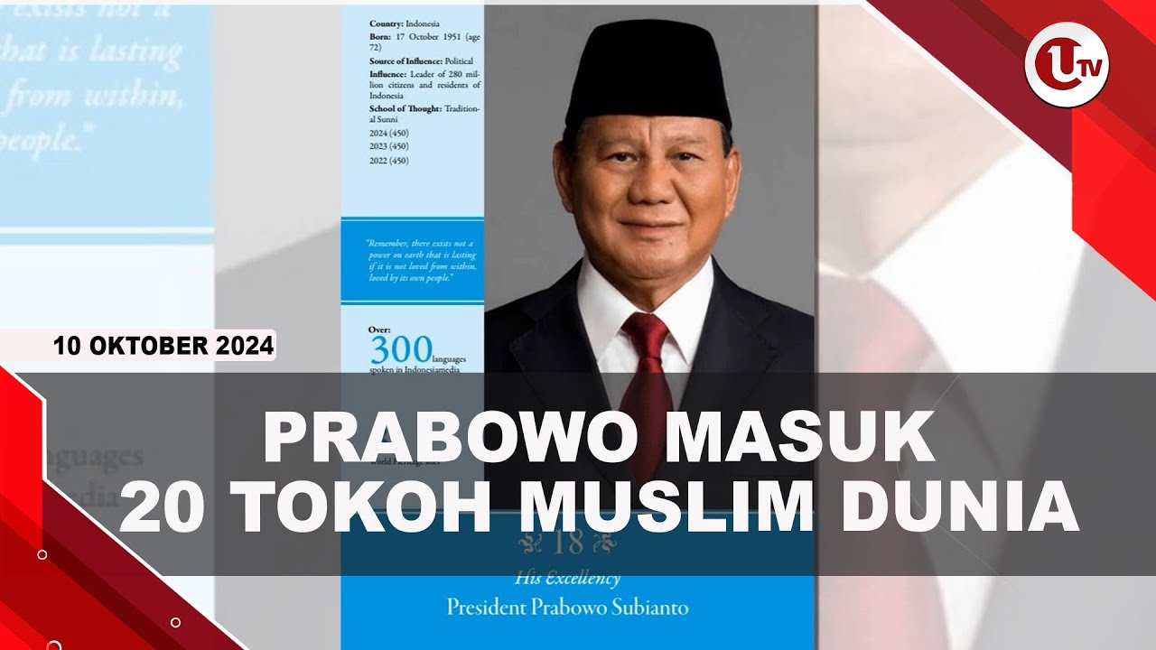 Prabowo Masuk 20 Tokoh Muslim Berpengaruh di Dunia 2025