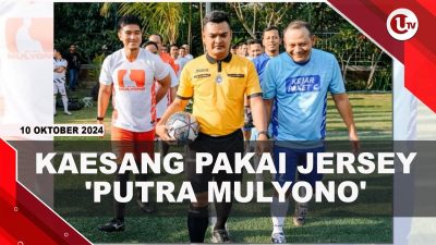 [VIDEO] Main Bola, Kaesang Pakai Jersey Tulisan ‘Putra Mulyono’