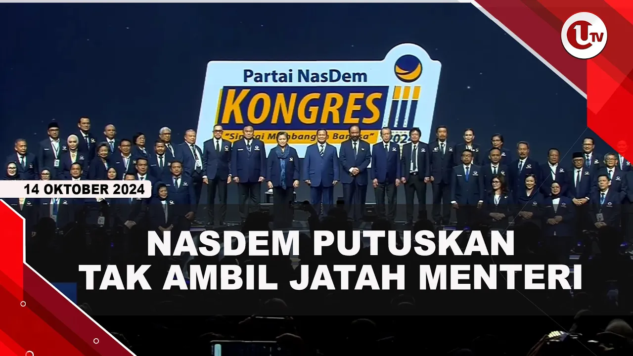 Nasdem Putuskan Tak Masuk Kabinet Prabowo-Gibran