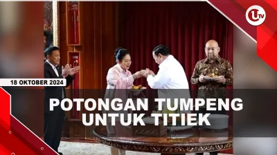 [VIDEO] Momen Prabowo Beri Potongan Tumpeng ke Titiek Soeharto