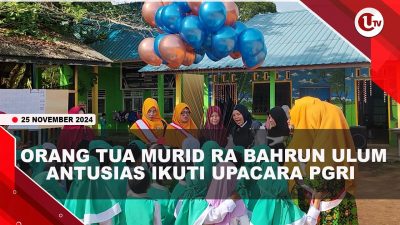 [VIDEO] Orang Tua Murid RA Bahrun Ulum Antusias Ikuti Upacara PGRI