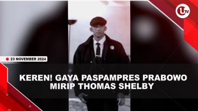 [VIDEO] Gaya Paspampres Prabowo Mirip Thomas Shelby Film Peaky Blinders