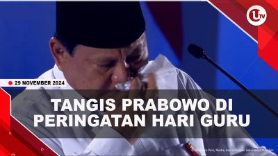 [VIDEO] Prabowo Menangis Saat Pidato di Peringatan Hari Guru Nasional