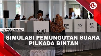 [VIDEO] KPU Bintan Simulasi Pemungutan Suara di TPS 017