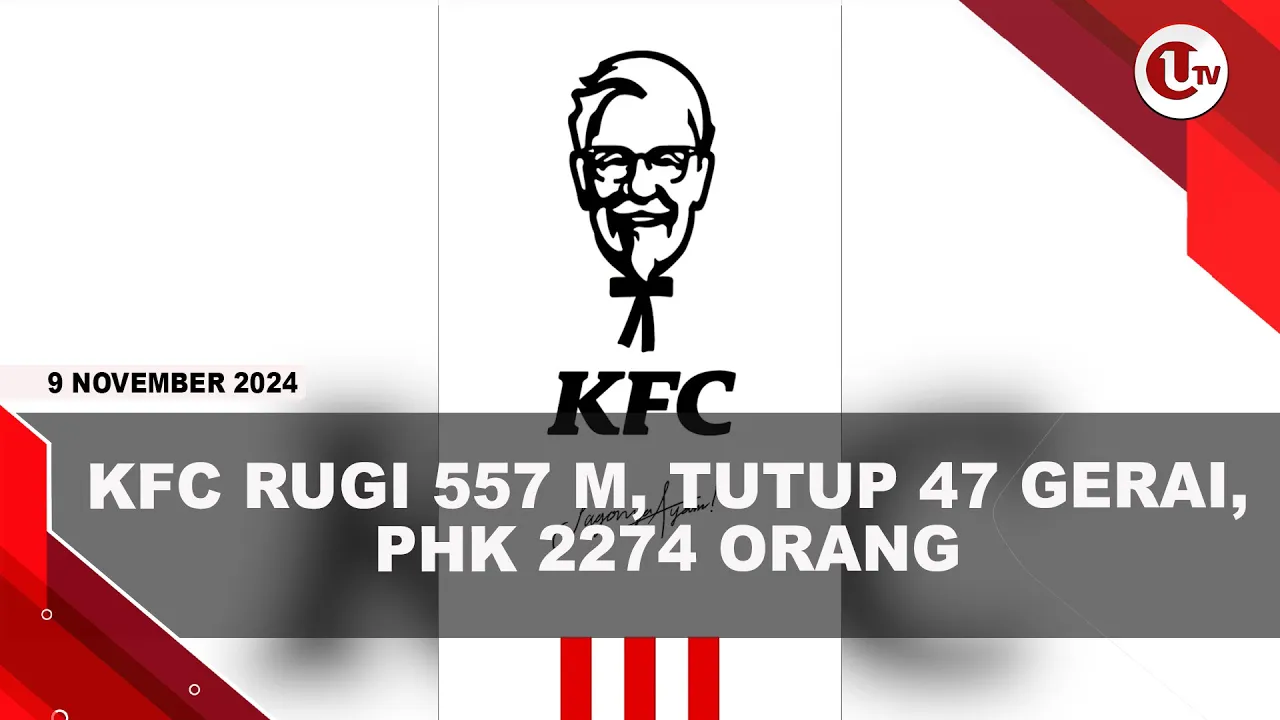 KFC Rugi 557 M, Tutup 47 Gerai, PHK 2274 Orang
