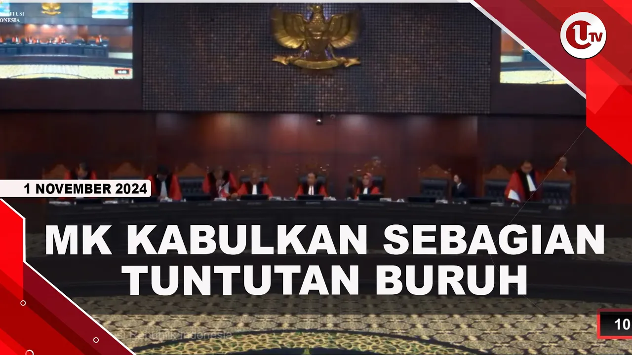 MK Kabulkan Sebagian Gugatan Terkait UU Cipta Kerja