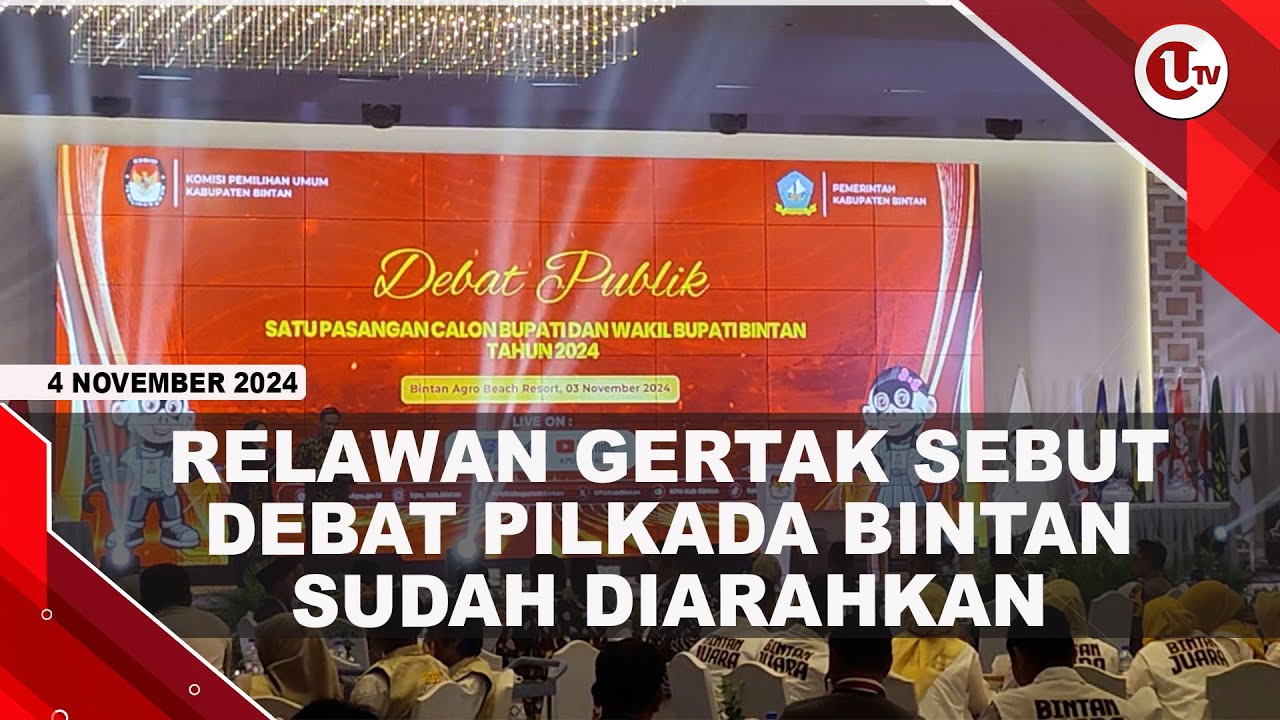 Relawan Gertak Kecewa Tak Bisa Bertanya ke Paslon Pilkada Bintan