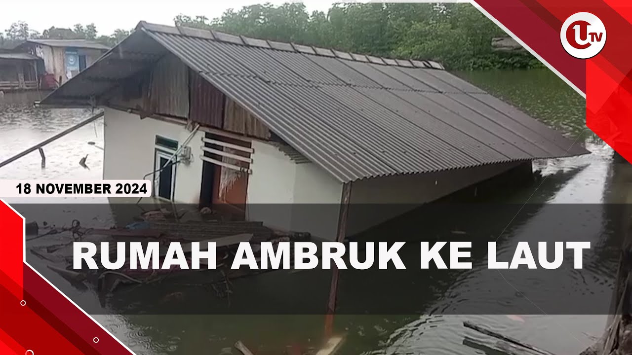 Satu Rumah Ambruk ke Laut, Sepasang Lansia Ikut Terjatuh