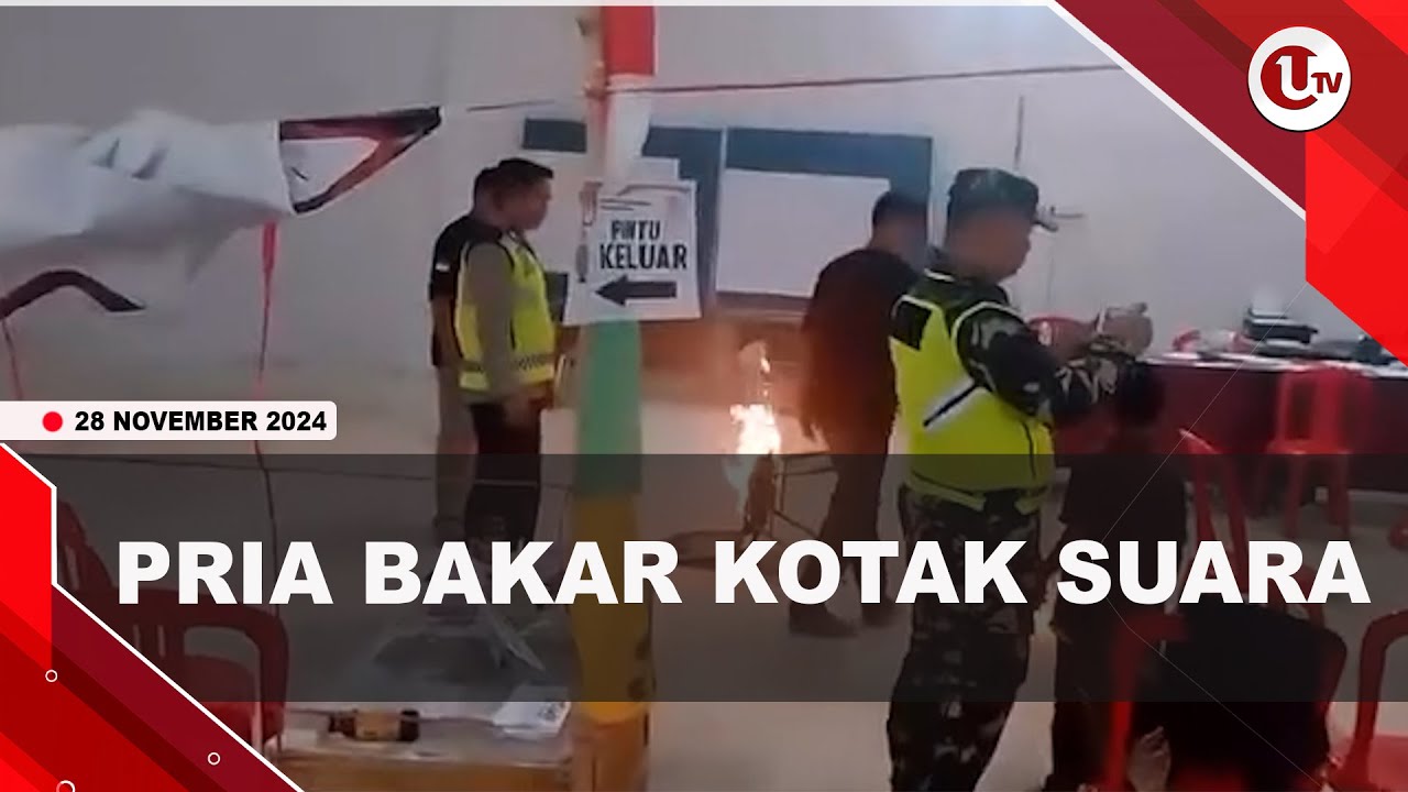 Pria Bakar Kotak Suara Saat Perhitungan Suara Pilkada Jambi