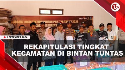 [VIDEO] Rekapitulasi Penghitungan Suara di Seluruh Kecamatan di Bintan Telah Tuntas