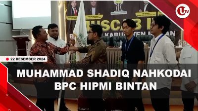 [VIDEO] Muhammad Shadiq Terpilih Jadi Ketum BPC HIPMI Bintan
