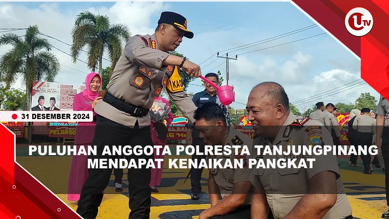 Puluhan Anggota Polresta Tanjungpinang Mendapat Kenaikan Pangkat