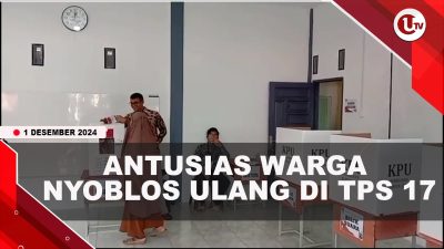 [VIDEO] Warga Antusias Nyoblos Ulang di TPS 17 Kelurahan Pinang Kencana