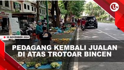 [VIDEO] Pedagang Kembali Jualan di Atas Trotoar Bincen