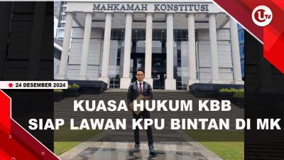 [VIDEO] Kuasa Hukum KBB Siap Melawan KPU Bintan di Mahkamah Konstitusi