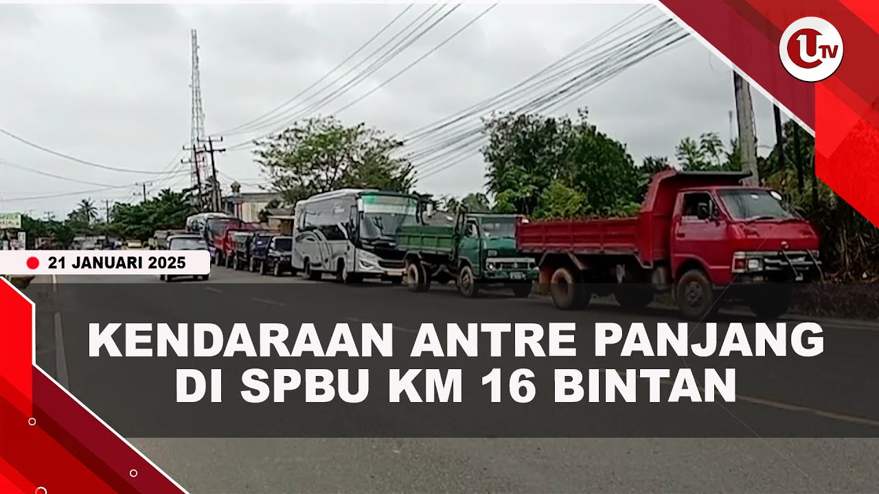 Solar Kosong, Kendaraan Antre Panjang di SPBU KM 16 Bintan