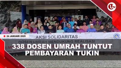 [VIDEO] Puluhan Dosen UMRAH Gelar Aksi Tuntut Pembayaran Tukin