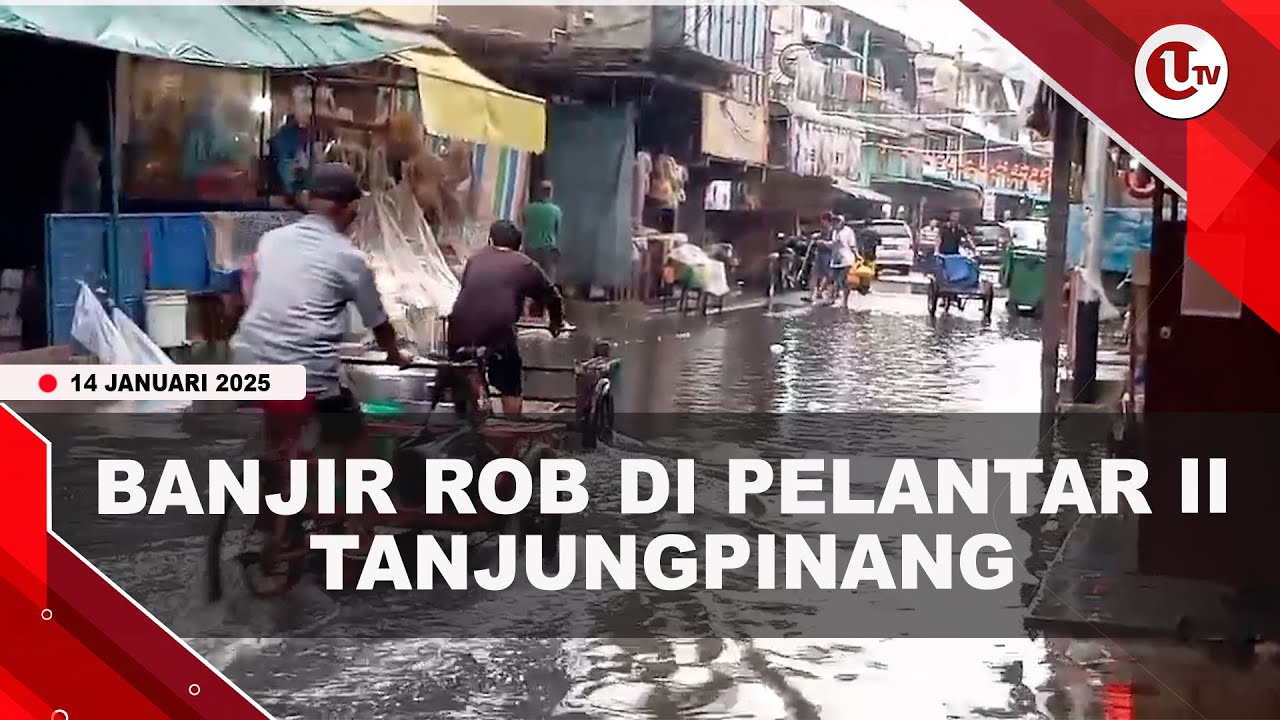 Banjir Rob di Pelantar II Setinggi Lutut Orang Dewasa