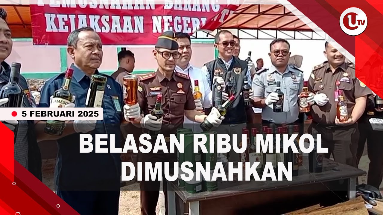 Kejari Bintan Musnahkan 12 Ribu Mikol dan 611 Karton Rokok