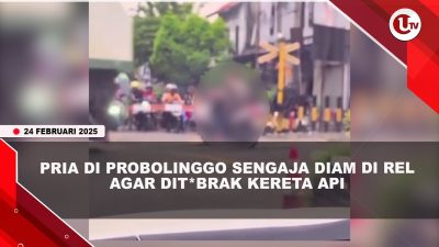 [VIDEO] Pria Probolinggo Sengaja Diam di Rel Agar Ditabrak Kereta Api