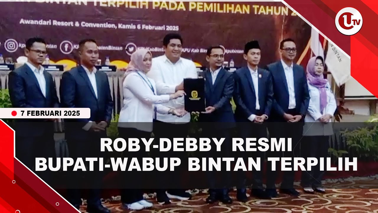 Roby-Debby Resmi Ditetapkan Bupati dan Wabup Bintan Terpilih
