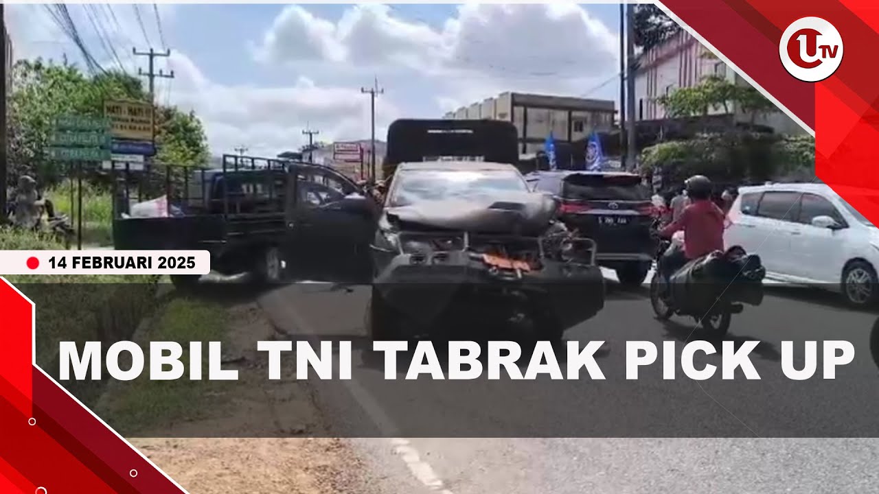 Mobil TNI Tabrak Mobil Pick Up Sedang Antre BBM di SPBU Km 16 Bintan