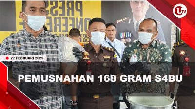 [VIDEO] Polresta Tanjungpinang Musnahkan Barang Bukti 168 Gram Sabu