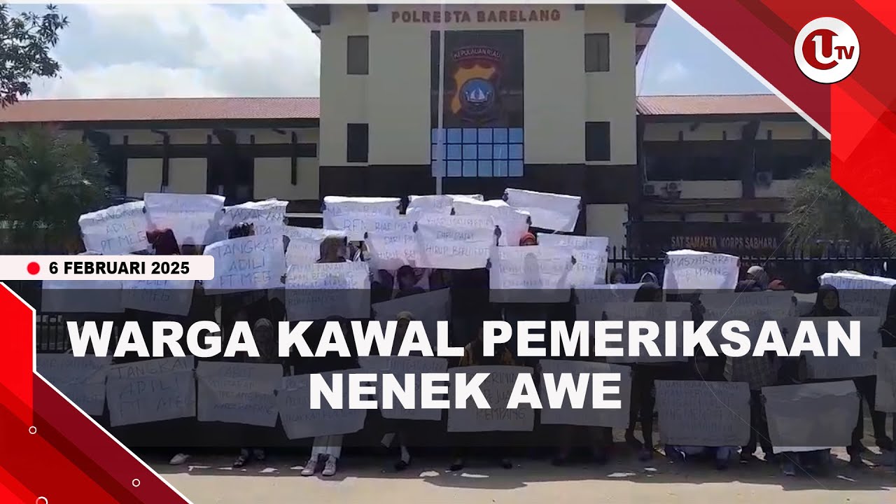 Datangi Polresta Barelang, Warga Rempang Kawal Pemeriksaan Nenek Awe