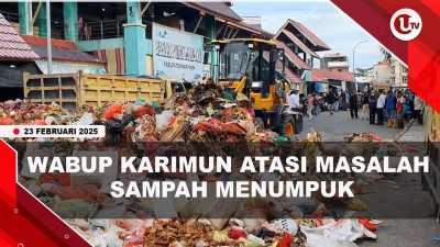 [VIDEO] Wabup Karimun Atasi Sampah Menumpuk Imbas Aksi Mogok Petugas Kebersihan