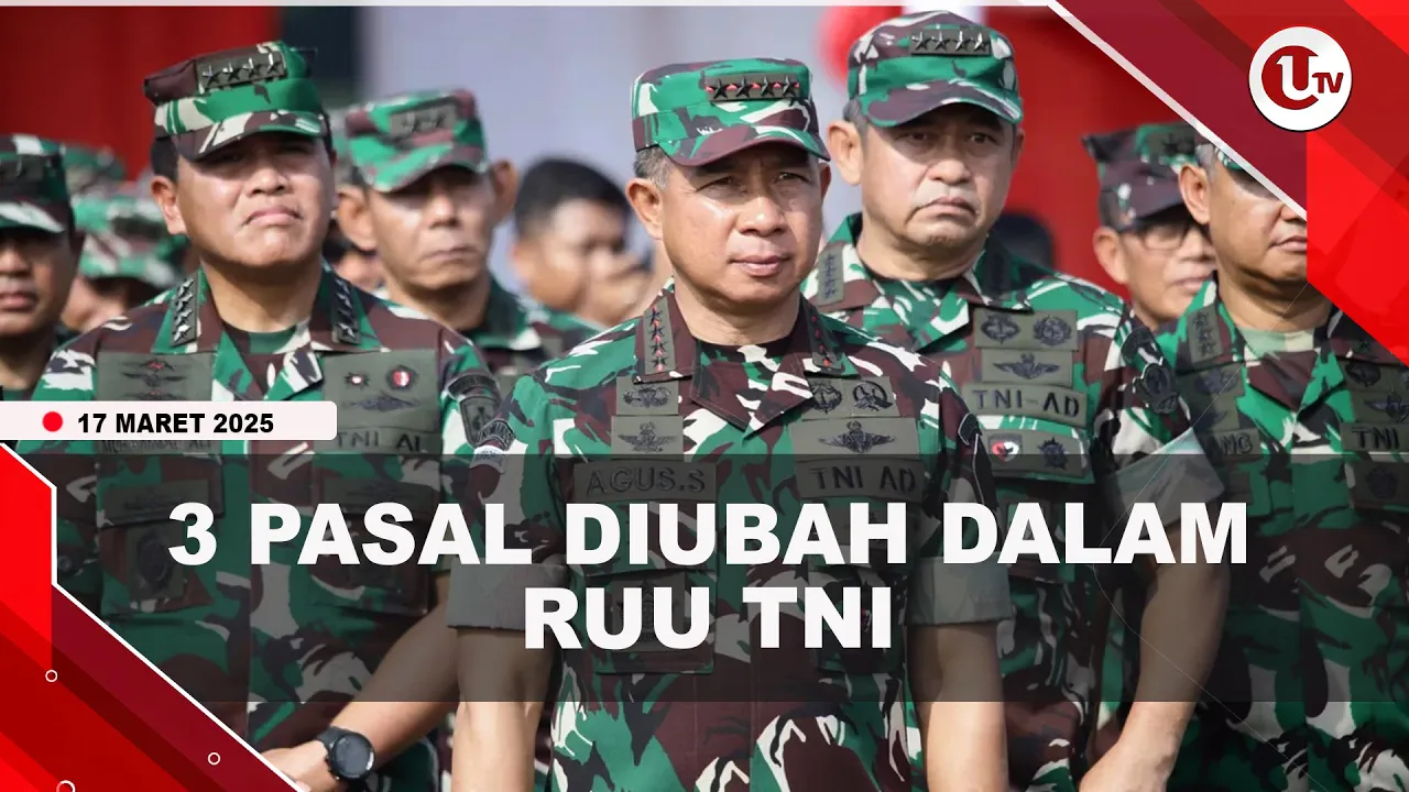 DPR Beberkan Ada Tiga Pasal Diubah Dalam RUU TNI