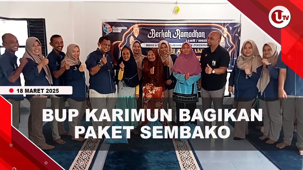 Badan Usaha Pelabuhan Karimun Bagikan 103 Paket Sembako ke Warga