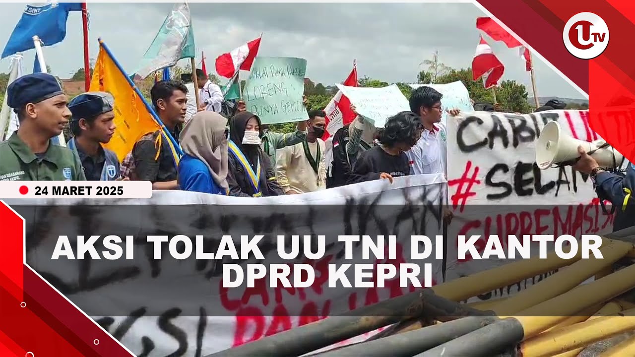 Mahasiswa Unjuk Rasa di Kantor DPRD Kepri Tolak UU TNI