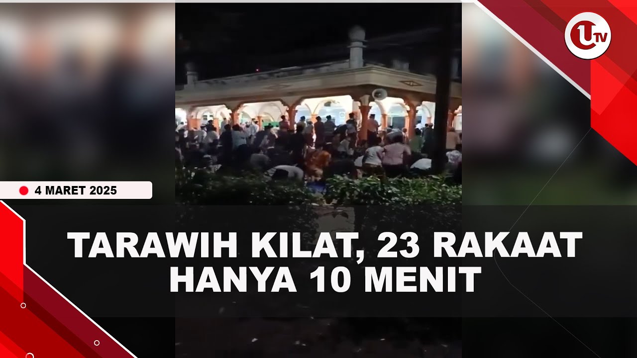 Viral, Salat Tarawih Kilat di Blitar 23 Rakaat Hanya 10 Menit