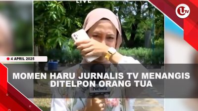 [VIDEO] Momen Haru Jurnalis TV Menangis Ditelpon Orang Tua